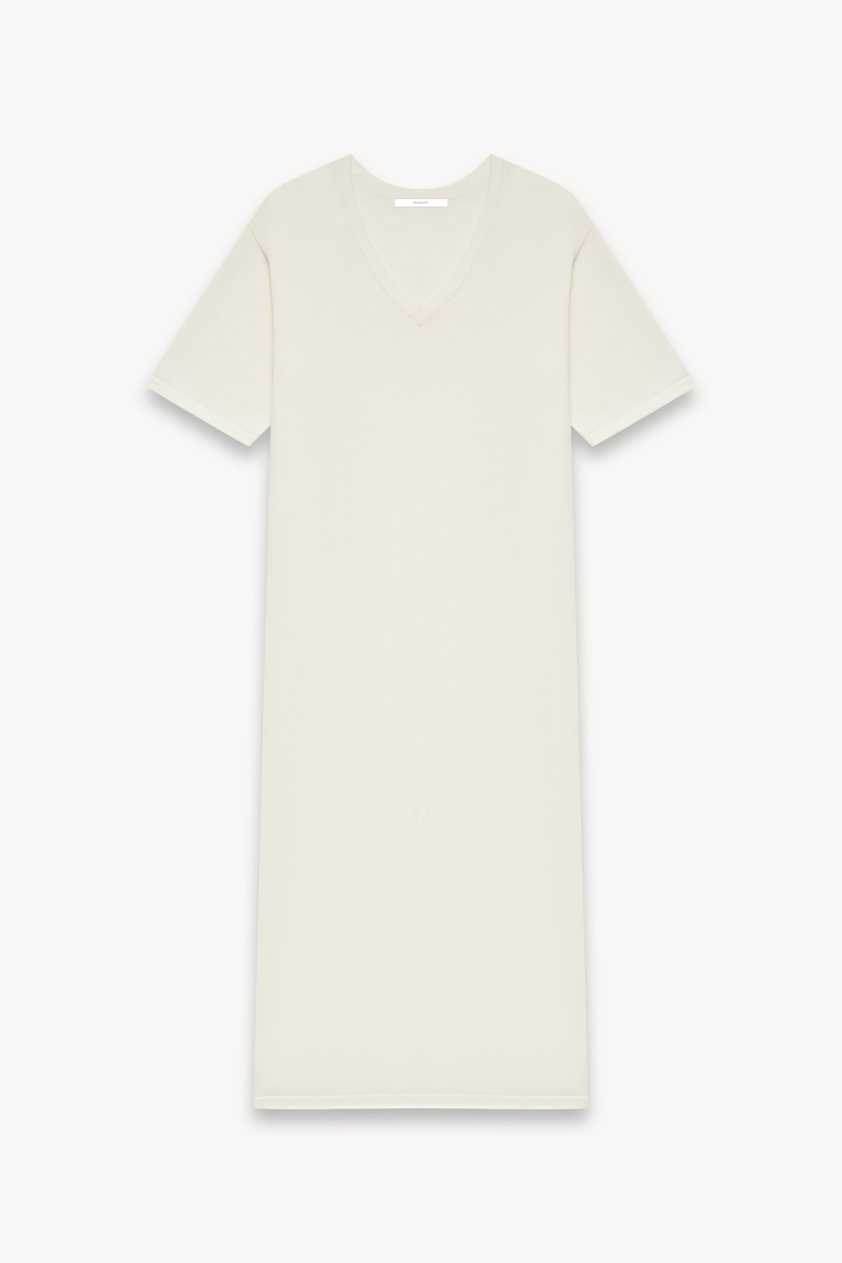 Cotton knitted dress Ecru PINXIT S