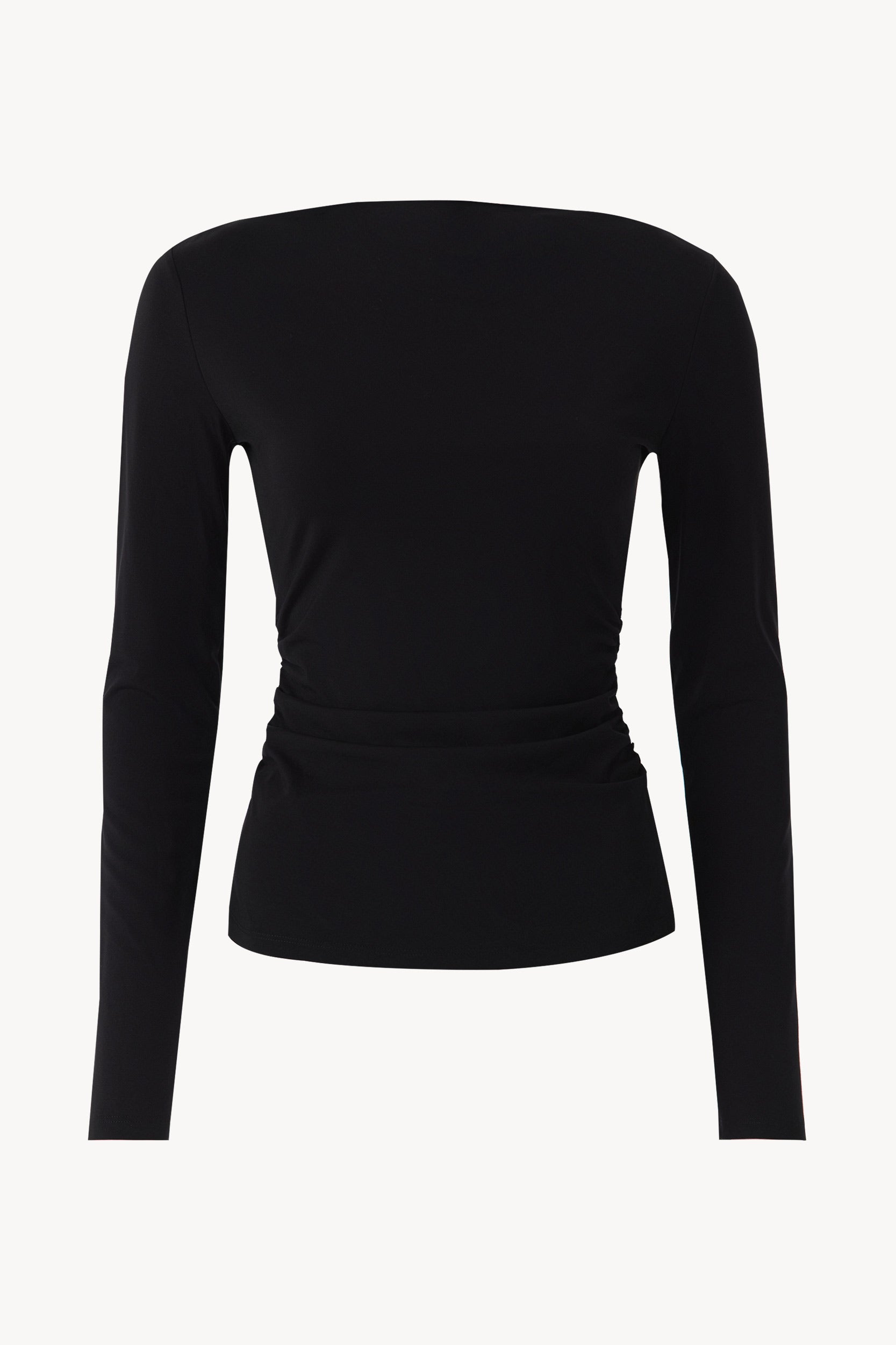 Fitted long-sleeve with draping Black PINXIT S