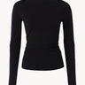 Fitted long-sleeve with draping Black PINXIT S