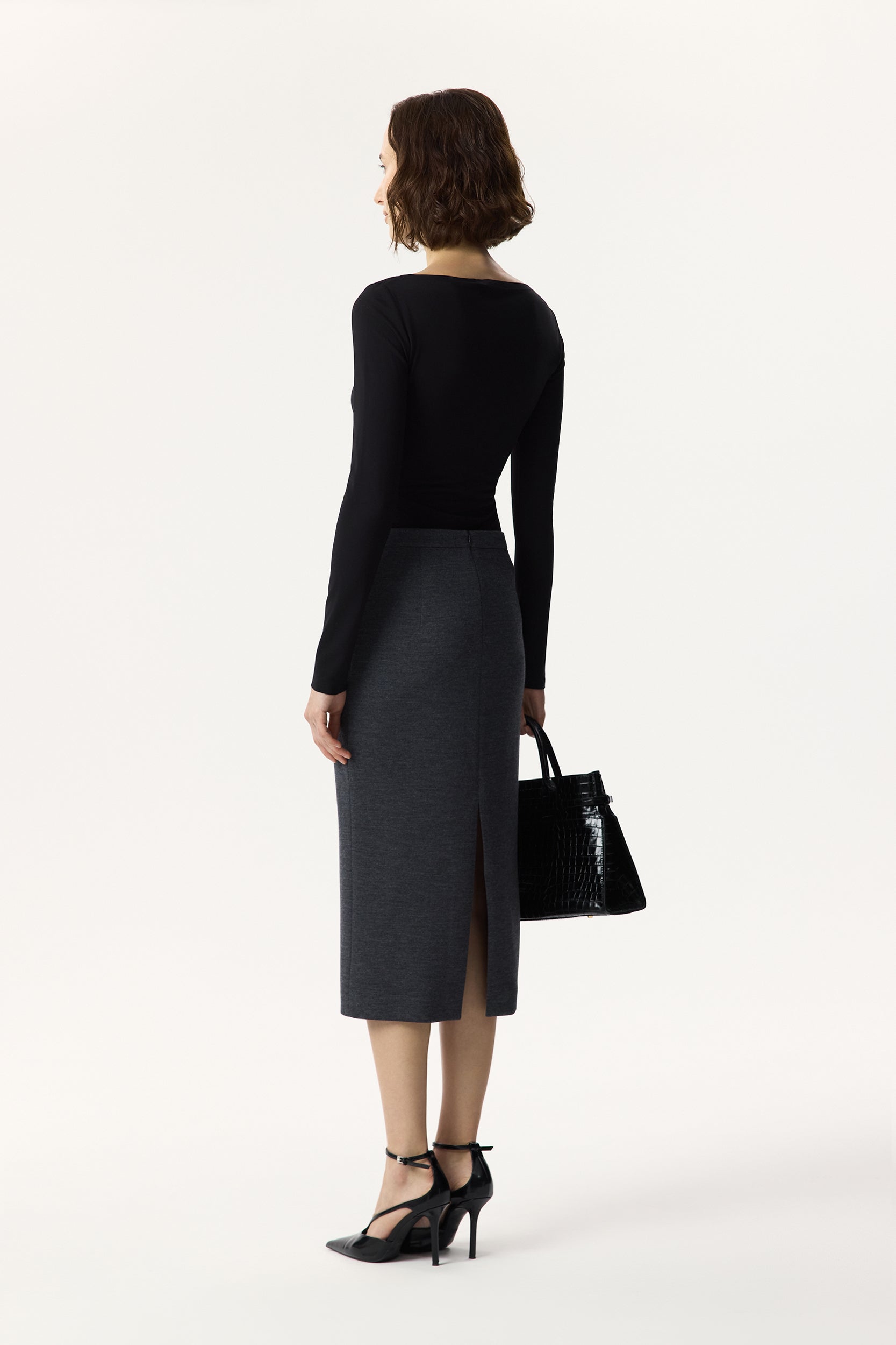 Fitted long-sleeve with draping PINXIT