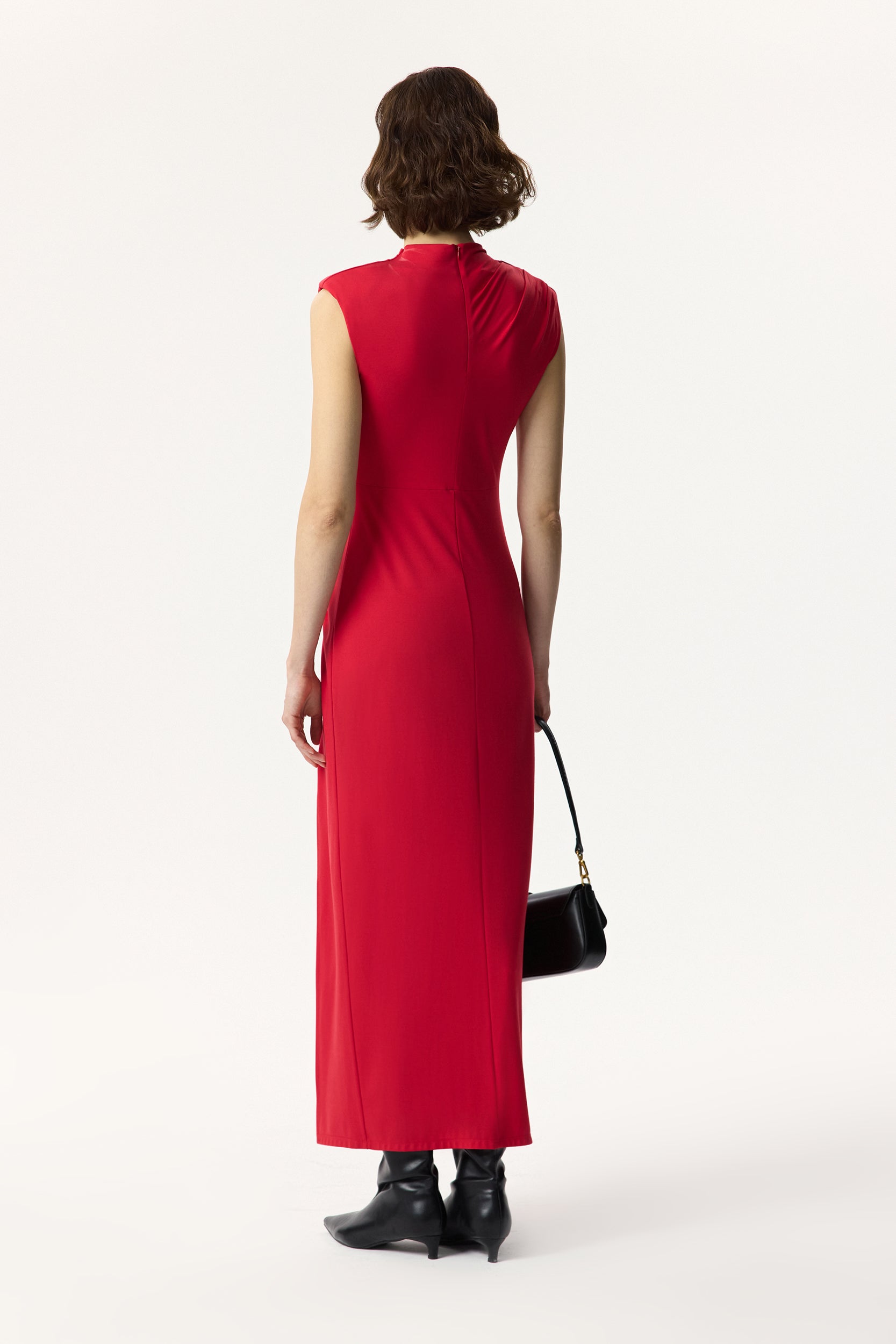 Knit maxi dress with slit PINXIT