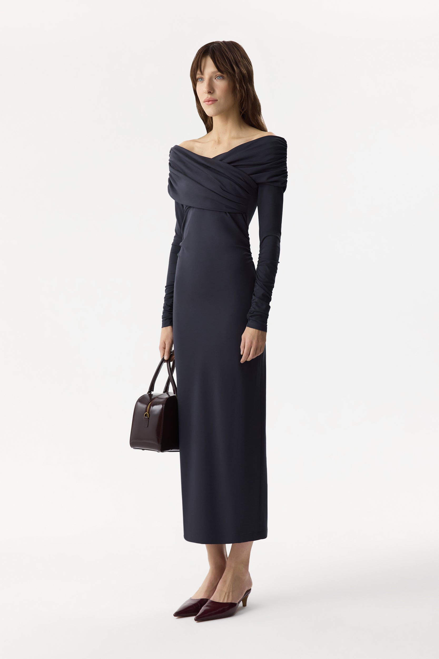 Off-shoulder knit dress PINXIT