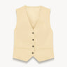 Coton fitted gilet Beige PINXIT EU 36