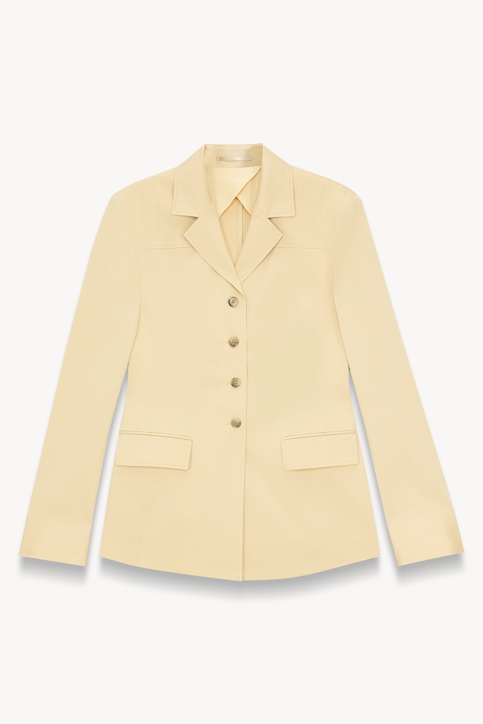 Cotton fitted blazer Beige PINXIT EU 36