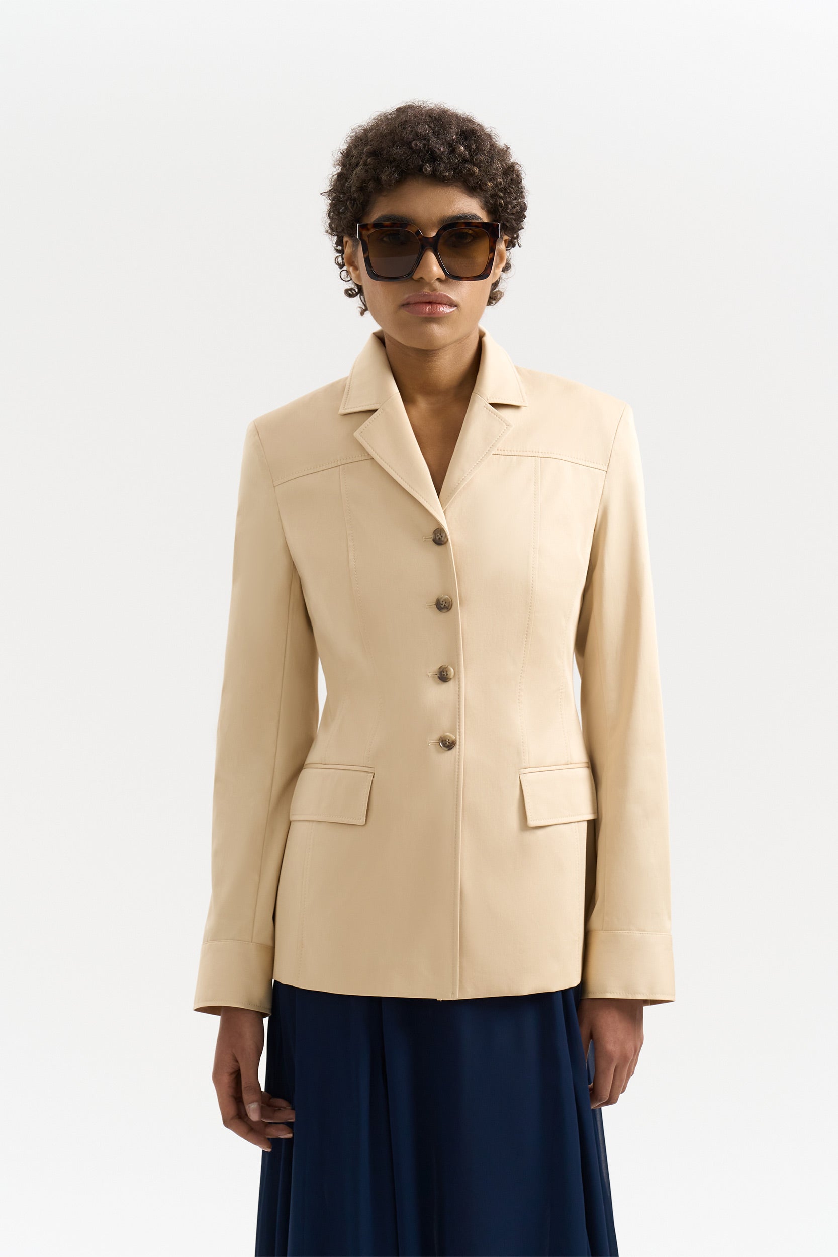 Cotton fitted blazer PINXIT