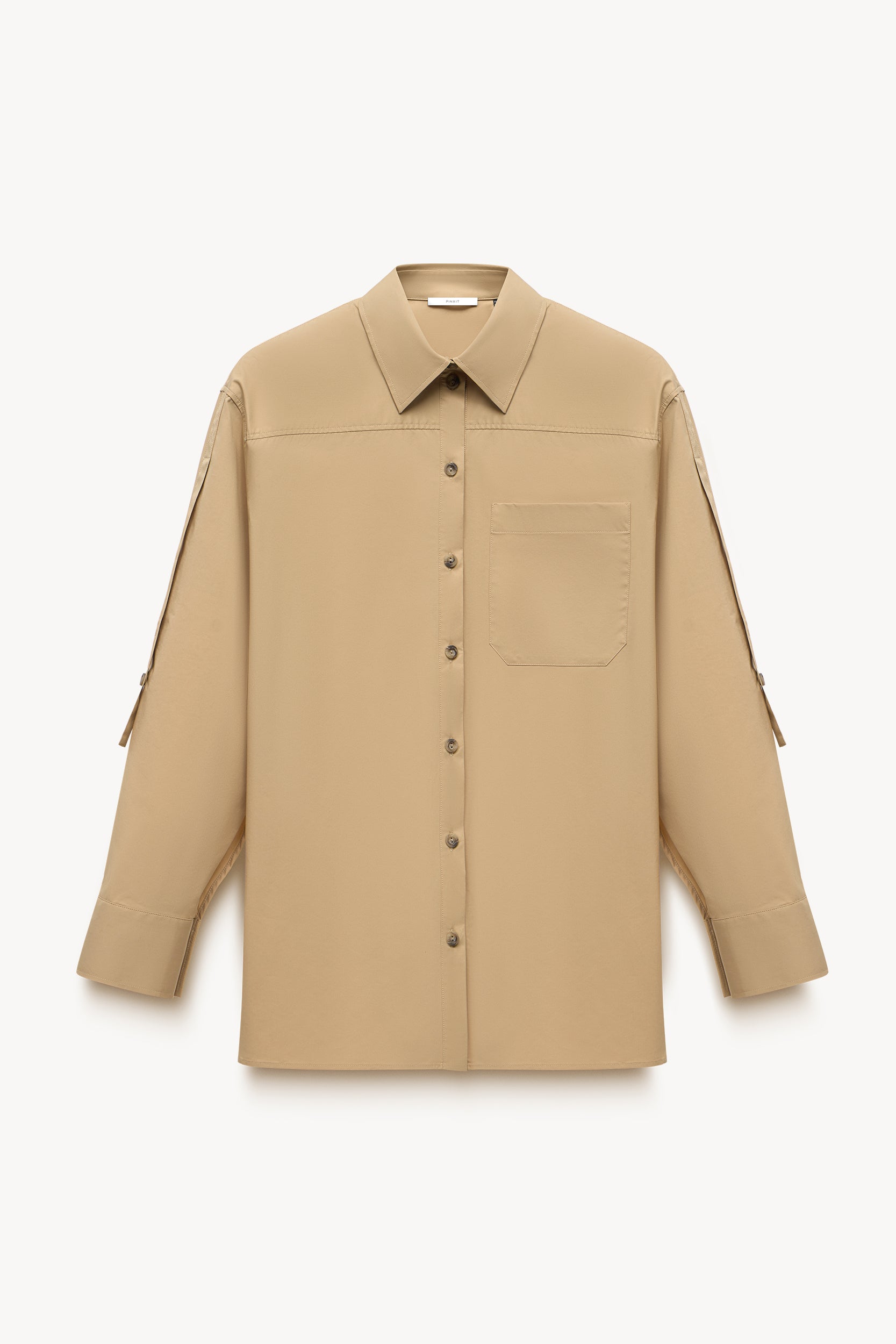 Convertible-sleeve shirt Beige PINXIT EU 36