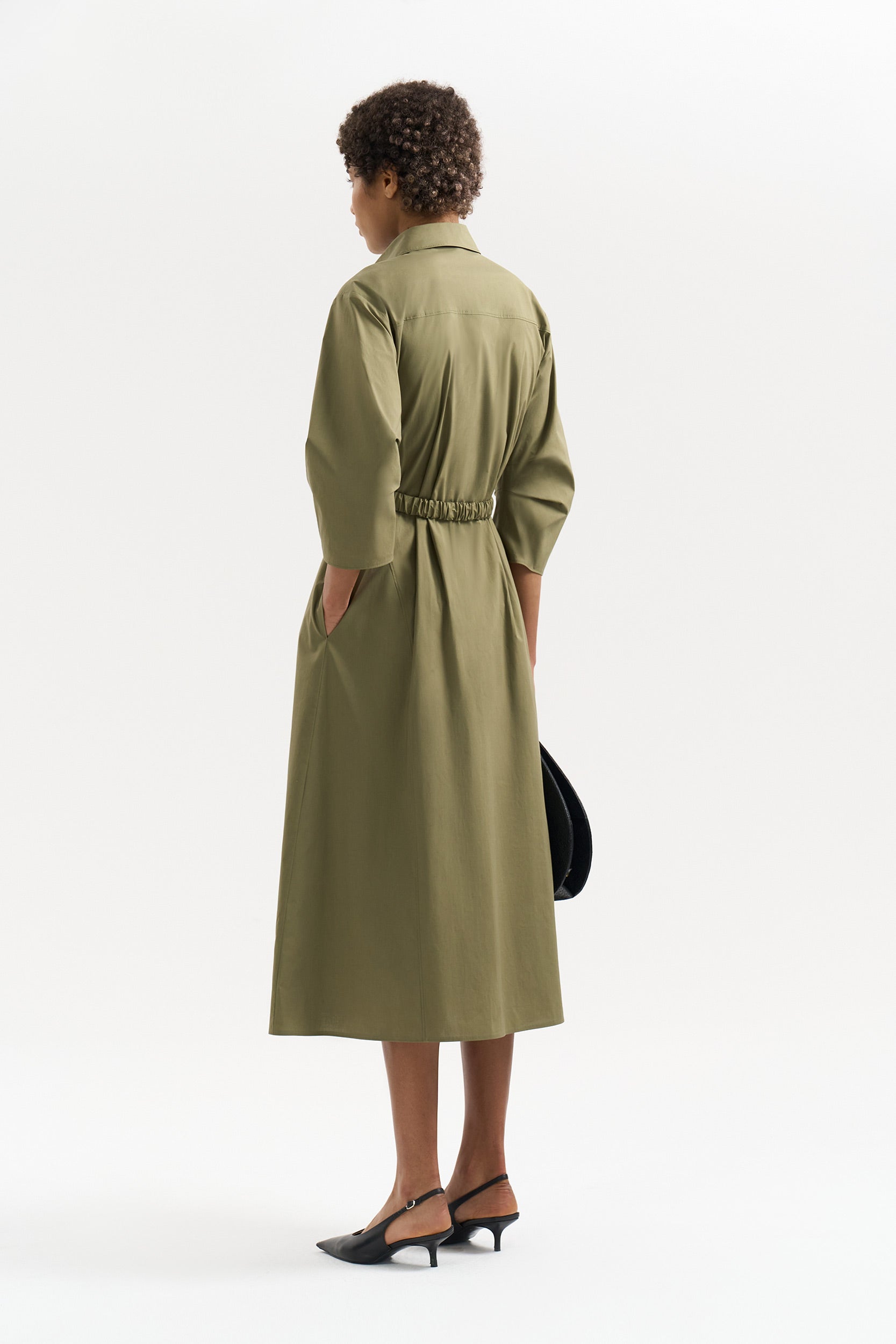 3/4 sleeves cotton dress PINXIT