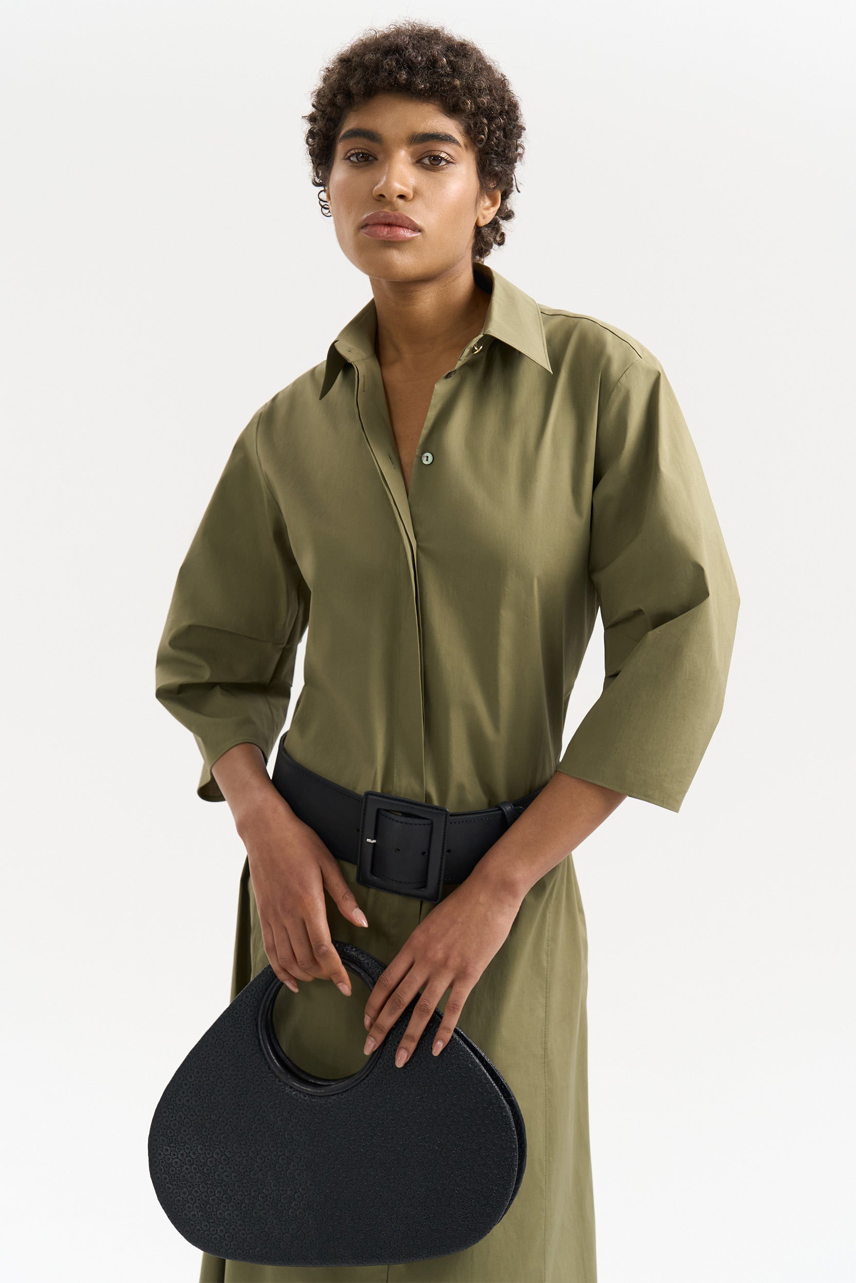 3/4 sleeves cotton dress PINXIT