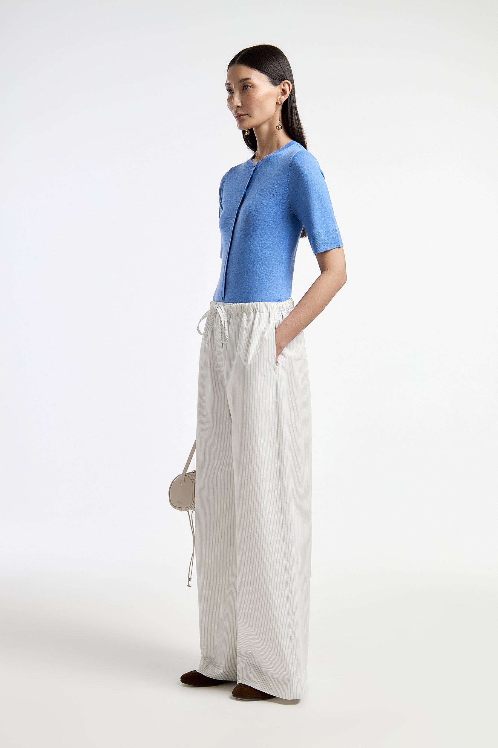 Drawstring loose-fit cotton trousers PINXIT