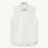 Sleeveless striped shirt Milk/Black PINXIT EU 34