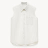 Sleeveless striped shirt Milk/Black PINXIT EU 34