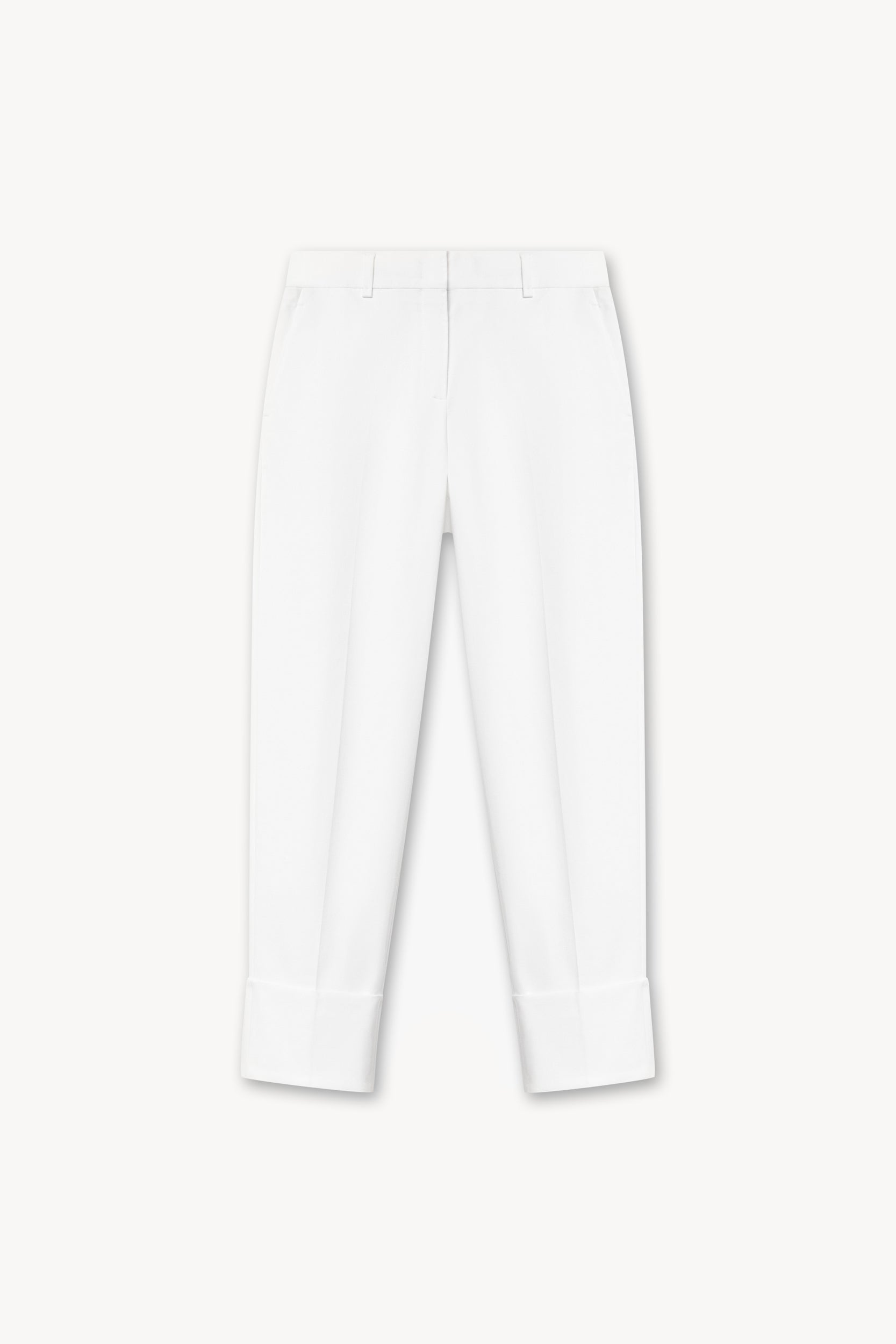 Turn-up hem tapered trousers Milk PINXIT EU 34