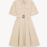 Safari-style flared dress Wheat PINXIT EU 36
