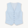 Striped cotton gilet White/Blue PINXIT EU 34