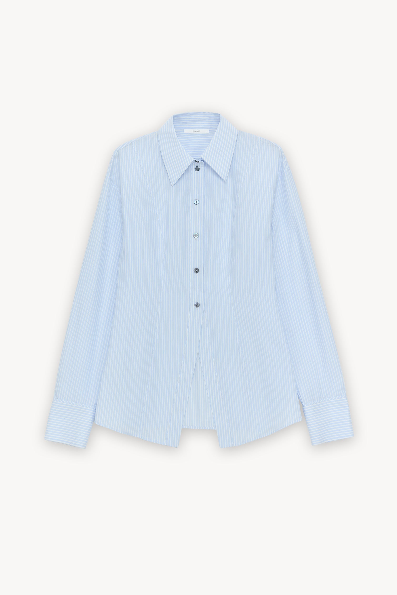 Striped fitted shirt White/Blue PINXIT EU 34