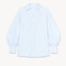 Striped cotton shirt Baby blue PINXIT EU 36