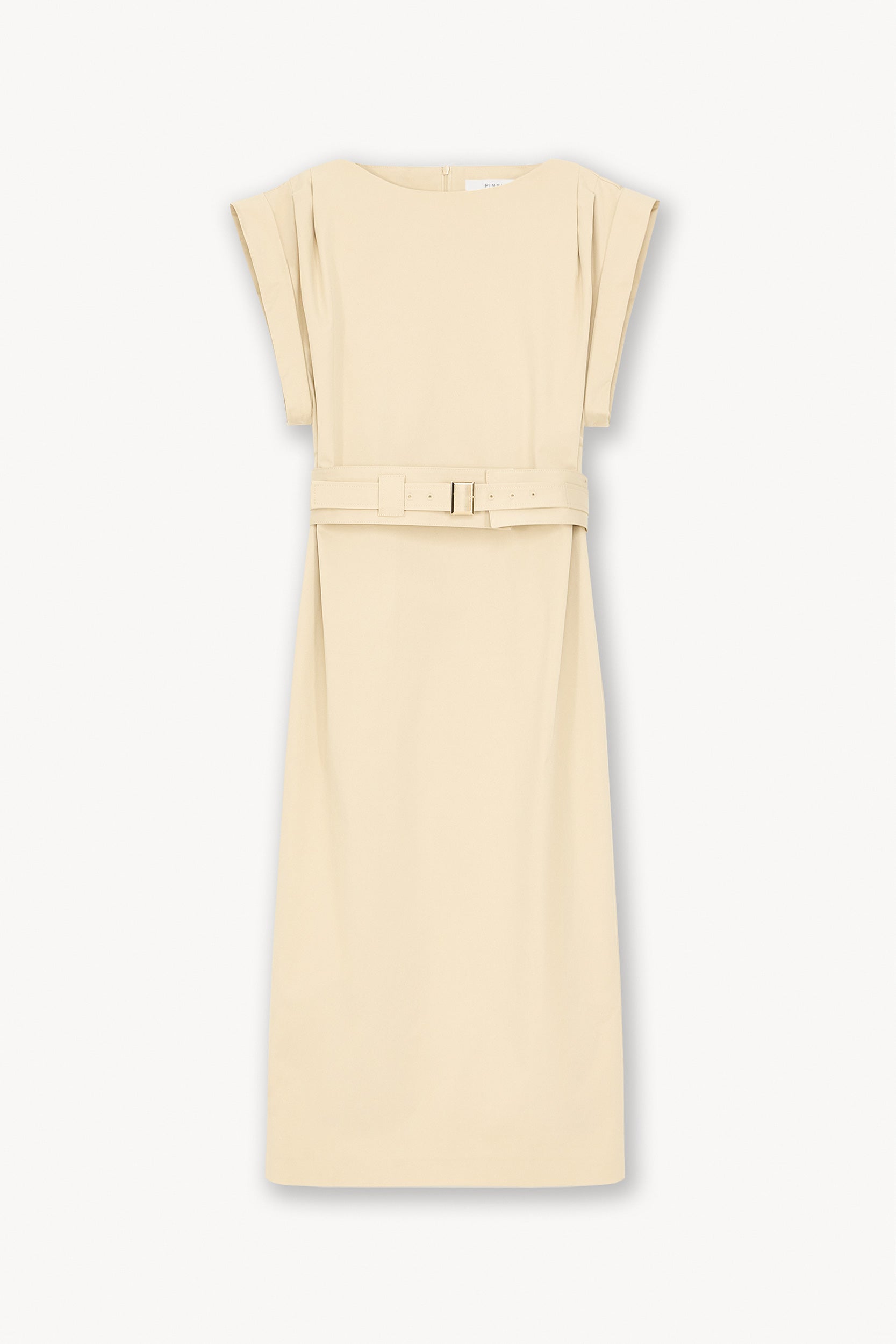 Draped-sleeve pencil dress Sand PINXIT EU 36