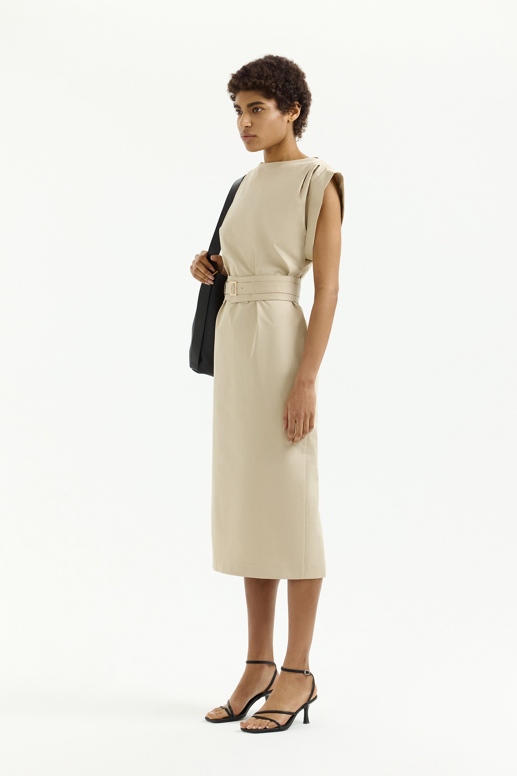 Draped-sleeve pencil dress PINXIT