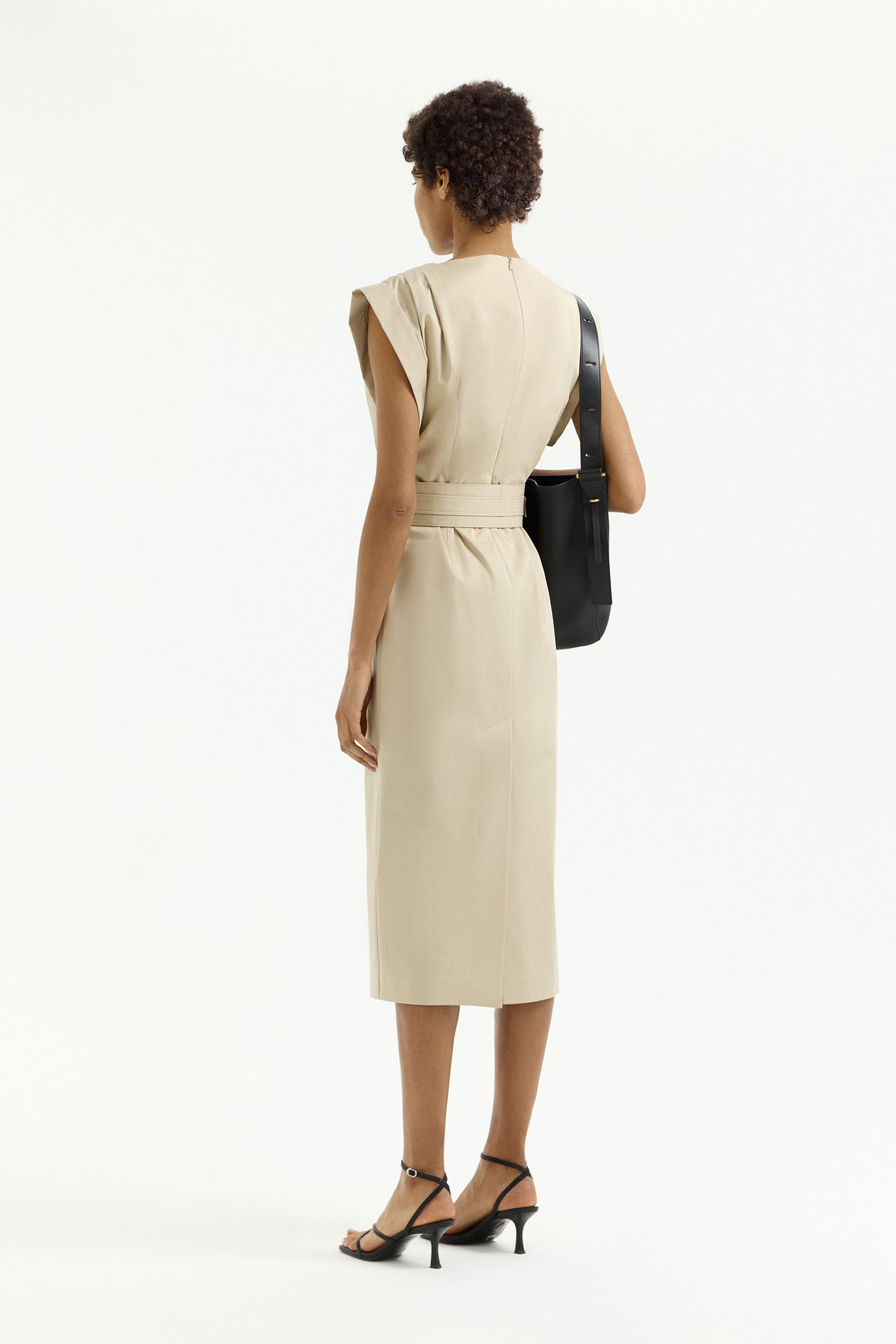 Draped-sleeve pencil dress PINXIT