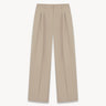 Pintuck detail cotton trousers Sand PINXIT EU 36