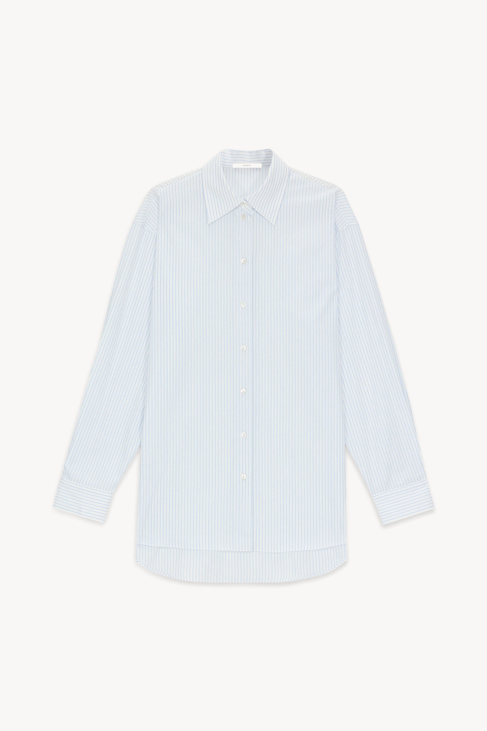 Striped long shirt Light blue/Ecru PINXIT EU 36