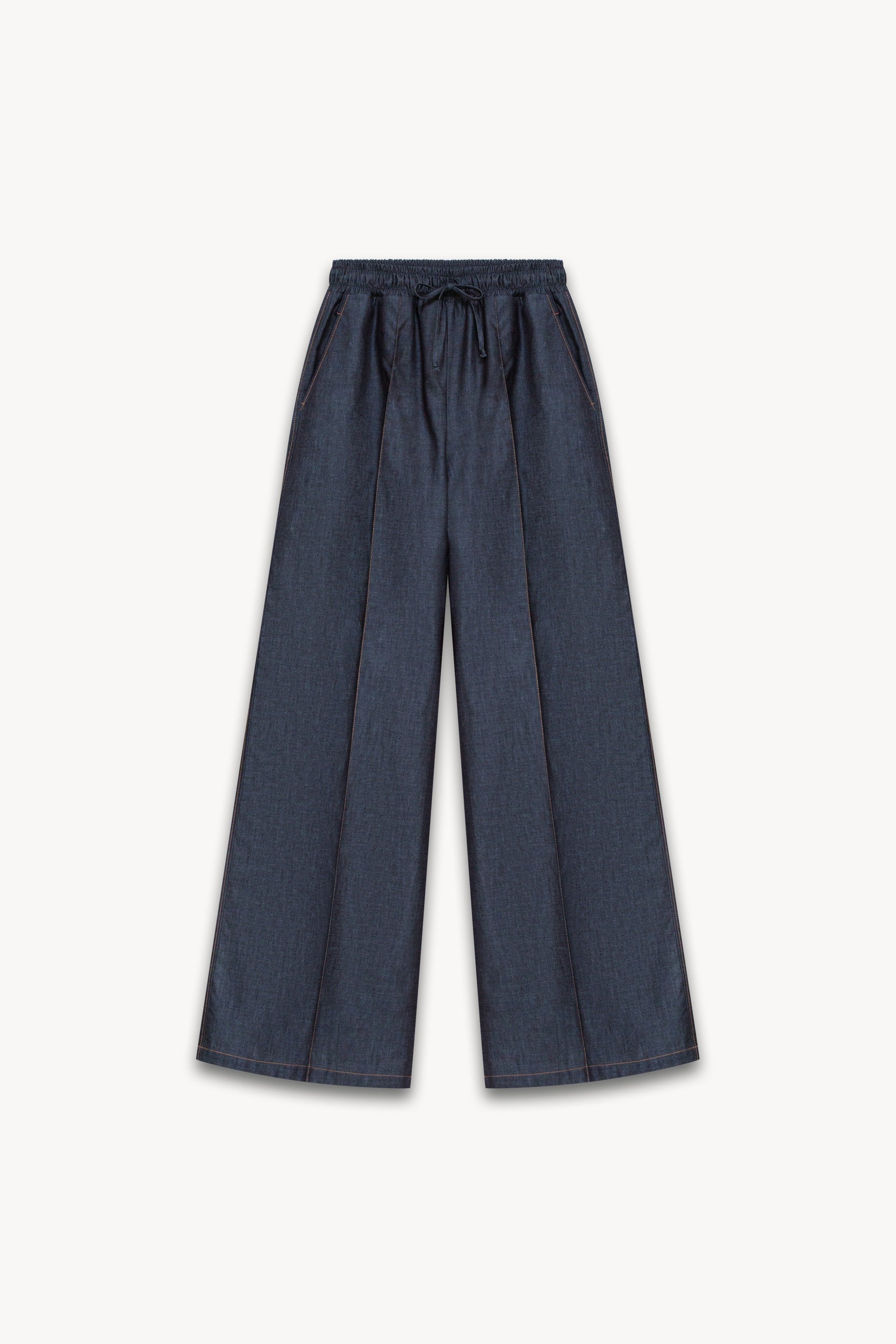 Flared cotton trousers Dark blue PINXIT EU 34