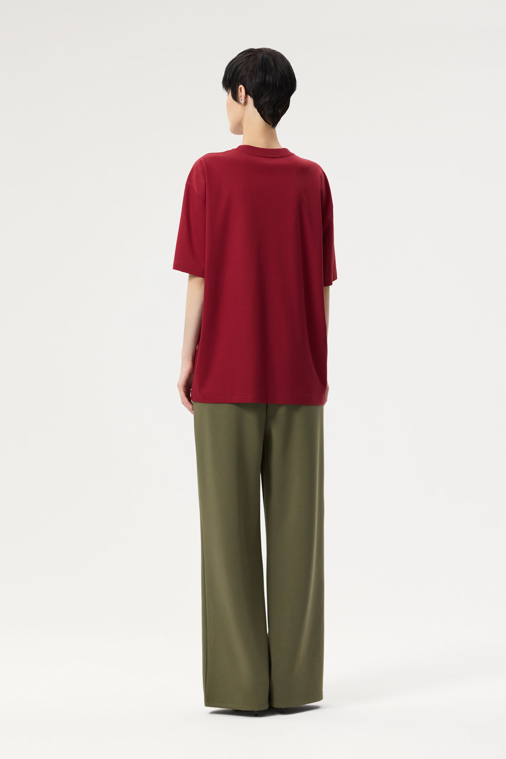 Oversized T-shirt with silk PINXIT