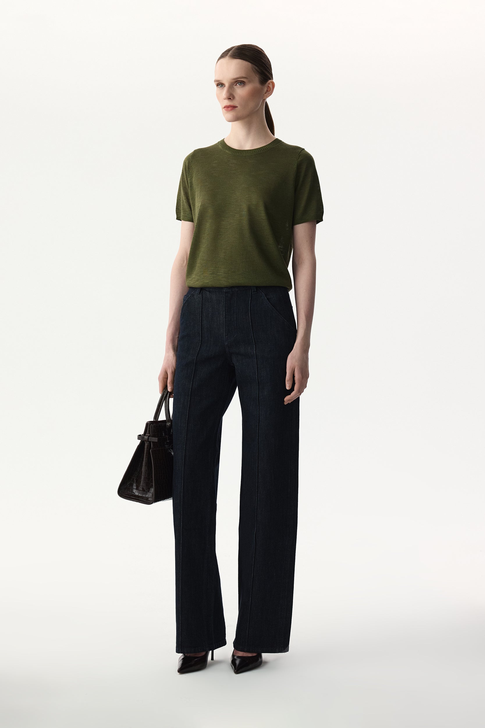 Wide jeans with creases PINXIT