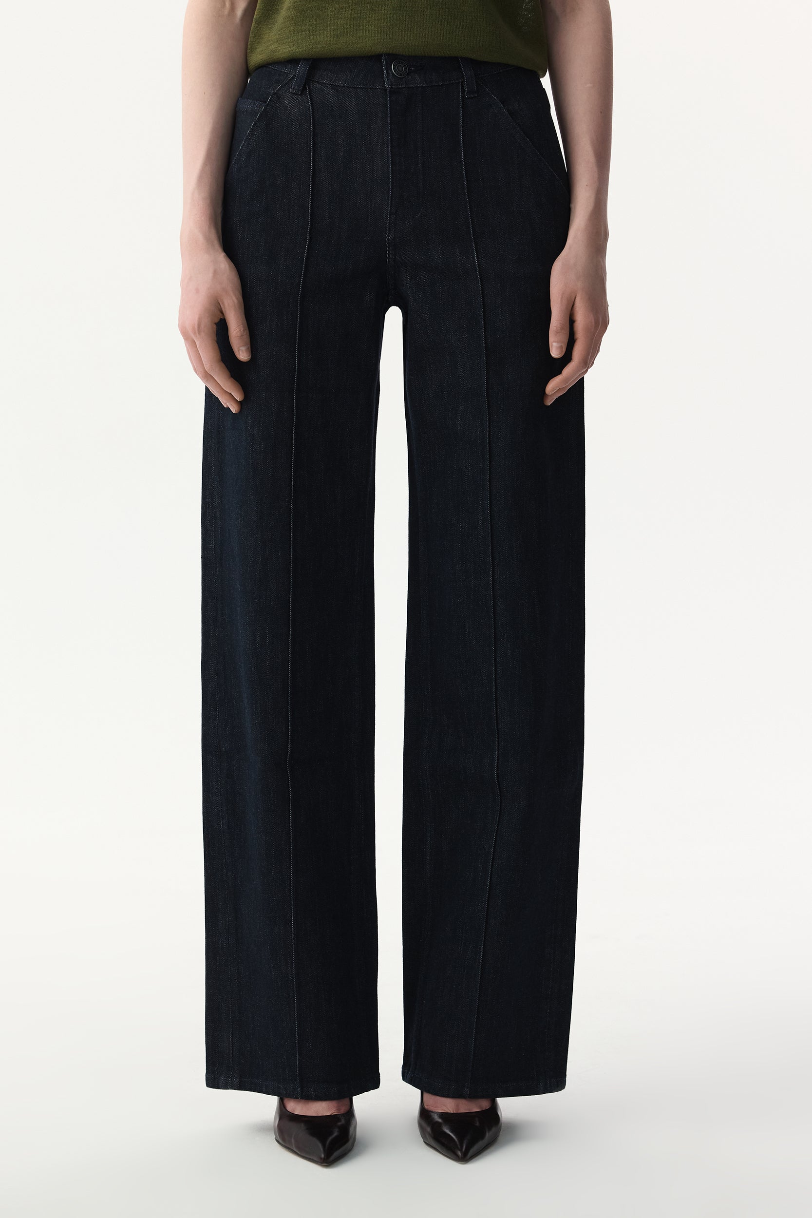 Wide jeans with creases PINXIT