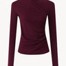 Wrap long-sleeve Bordeaux red PINXIT XS
