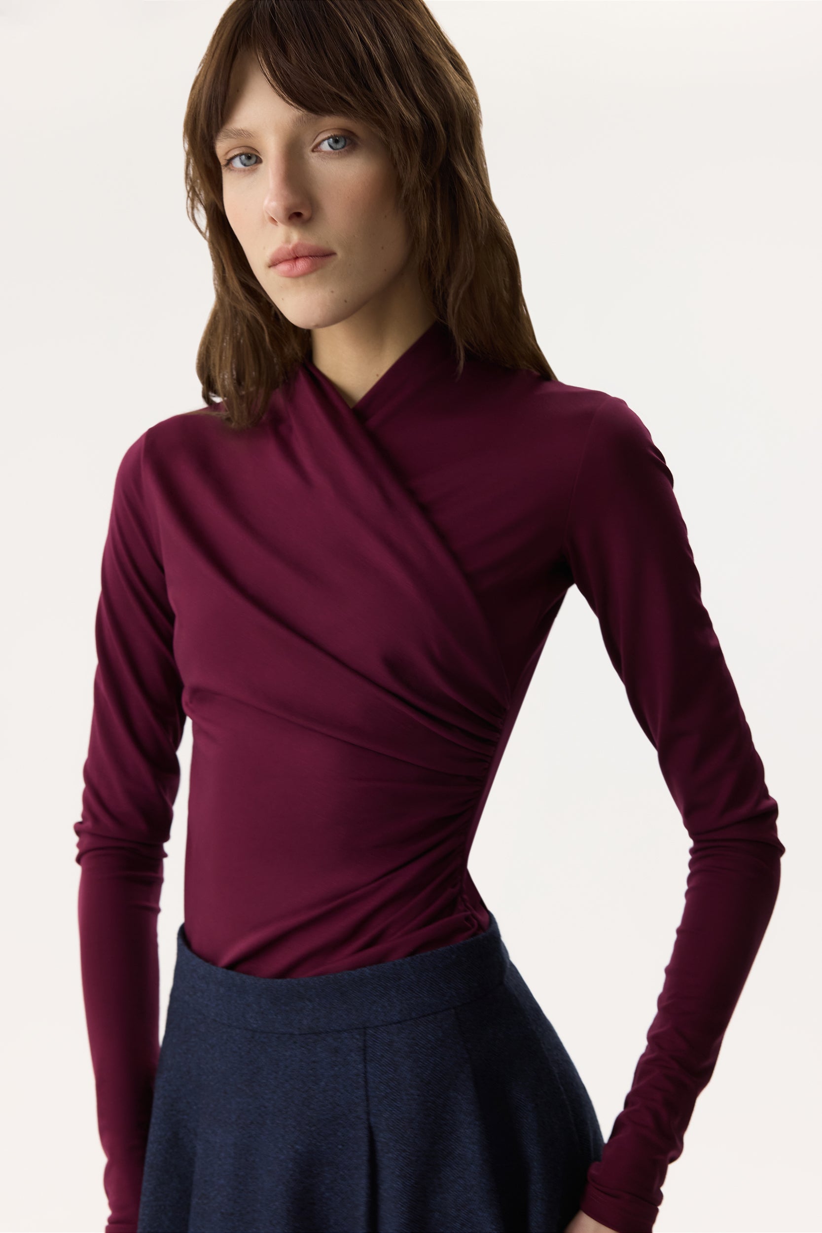 Wrap long-sleeve PINXIT