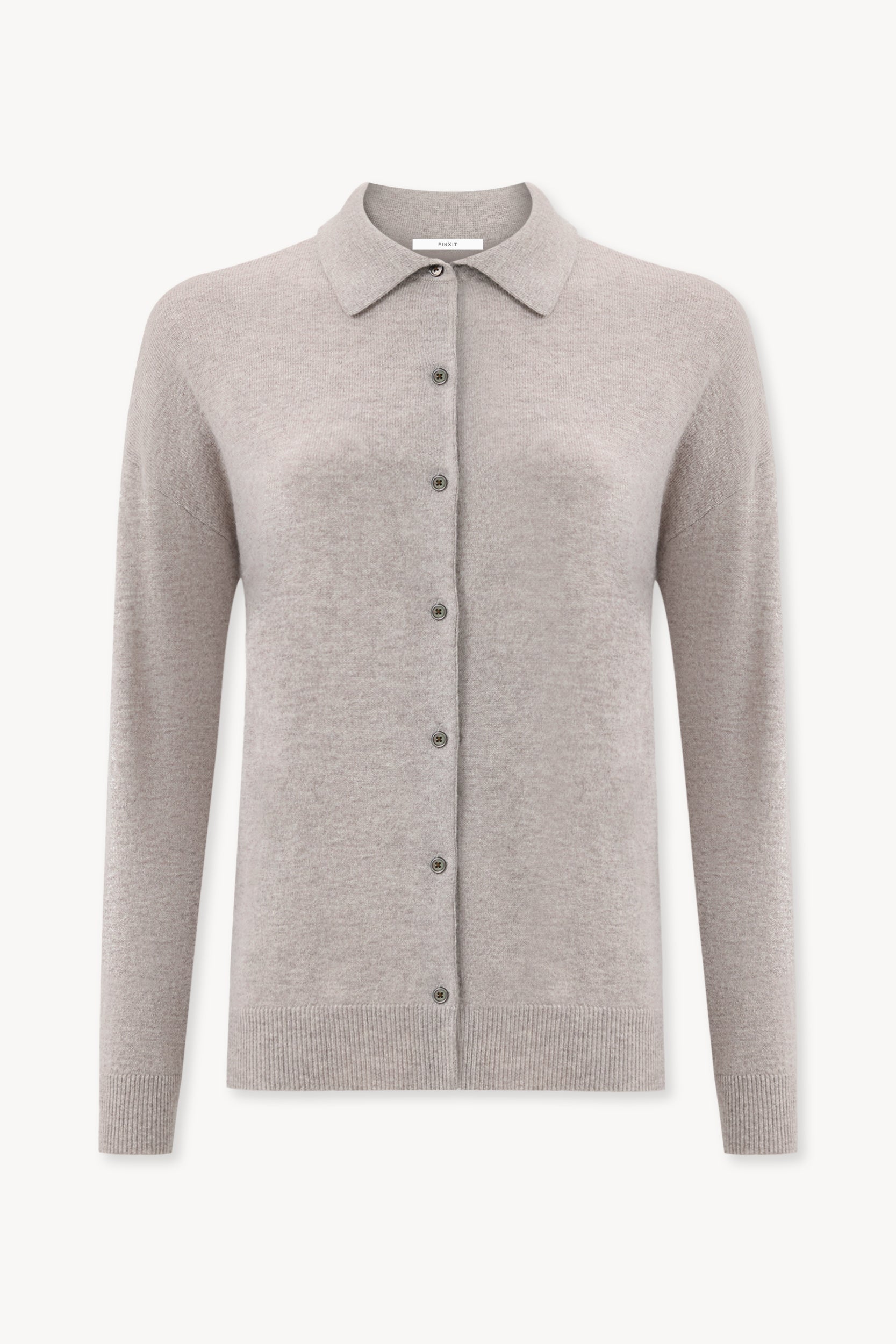 Wool and cashmere cardigan Taupe PINXIT S