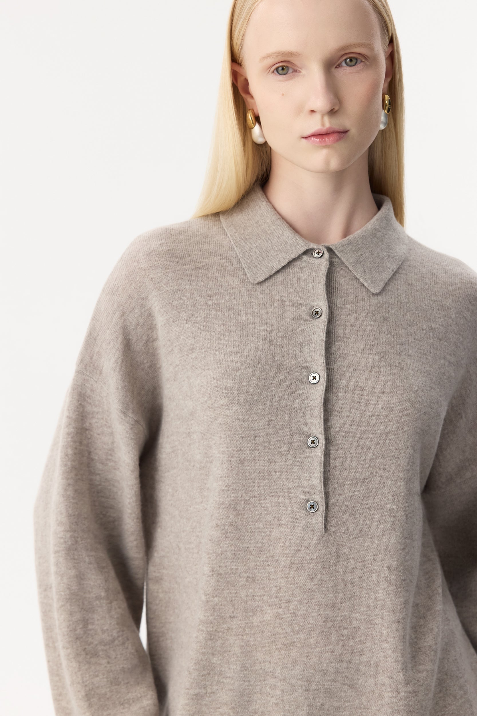Knit polo in wool and cashmere PINXIT