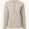 Knit polo in wool and cashmere Taupe PINXIT XS