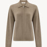 Wool zip cardigan Beige PINXIT S