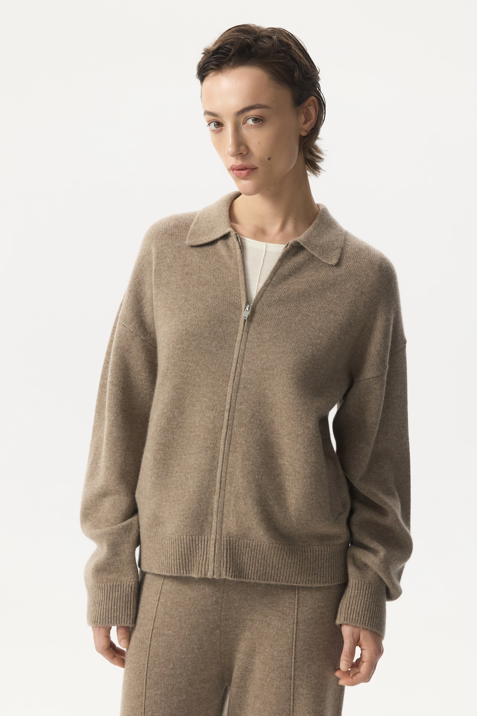 Wool zip cardigan PINXIT