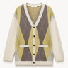 Diamond pattern 100% wool cardigan PINXIT