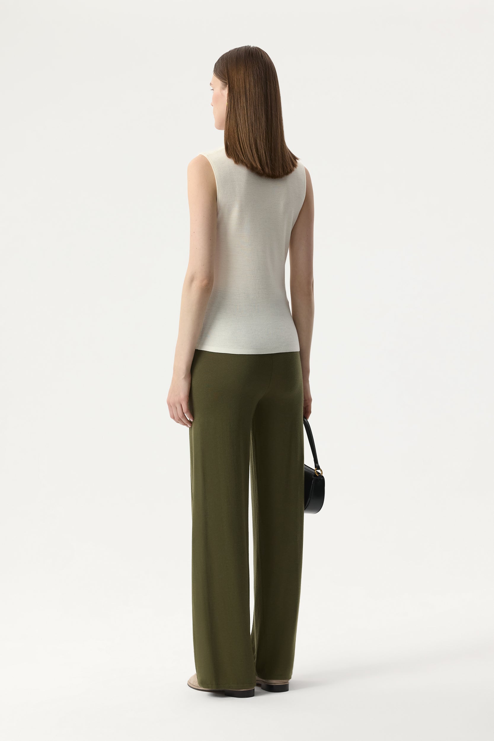 Merino wool cowl neck top PINXIT