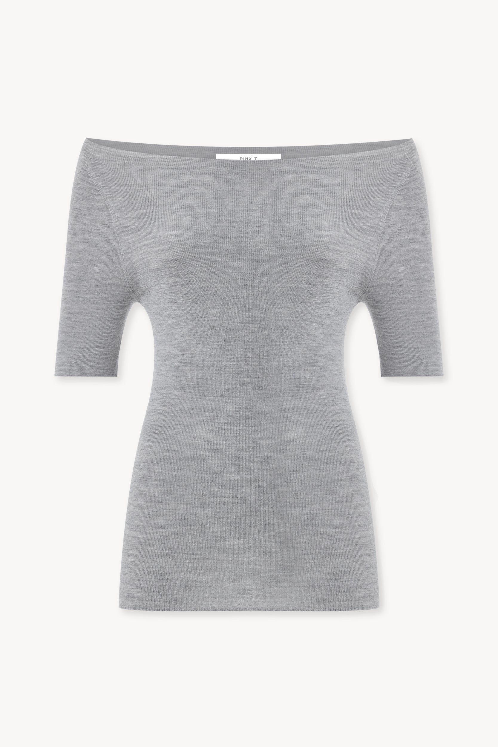 Merino wool jumper Light gray melange PINXIT XS