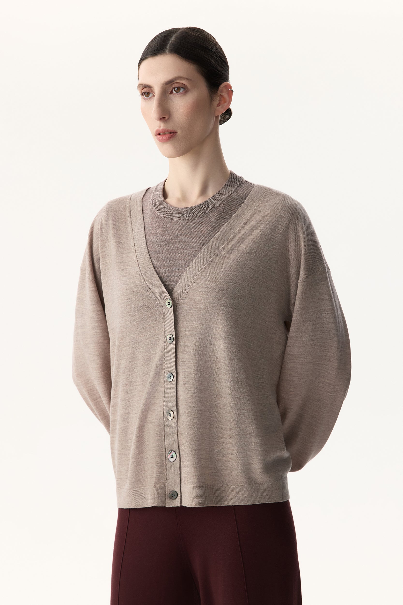 Cardigan in merino wool PINXIT