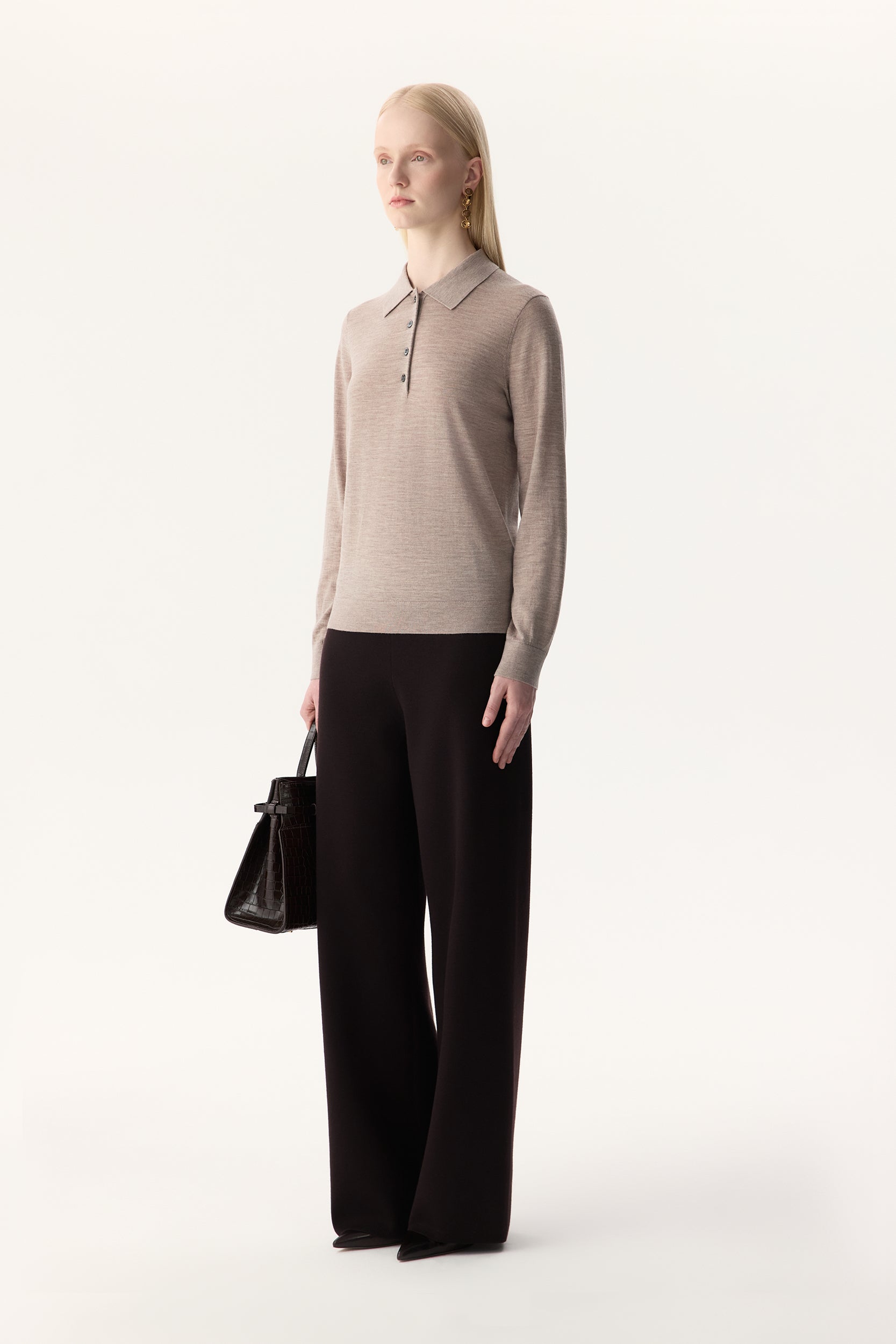 Polo in merino wool PINXIT