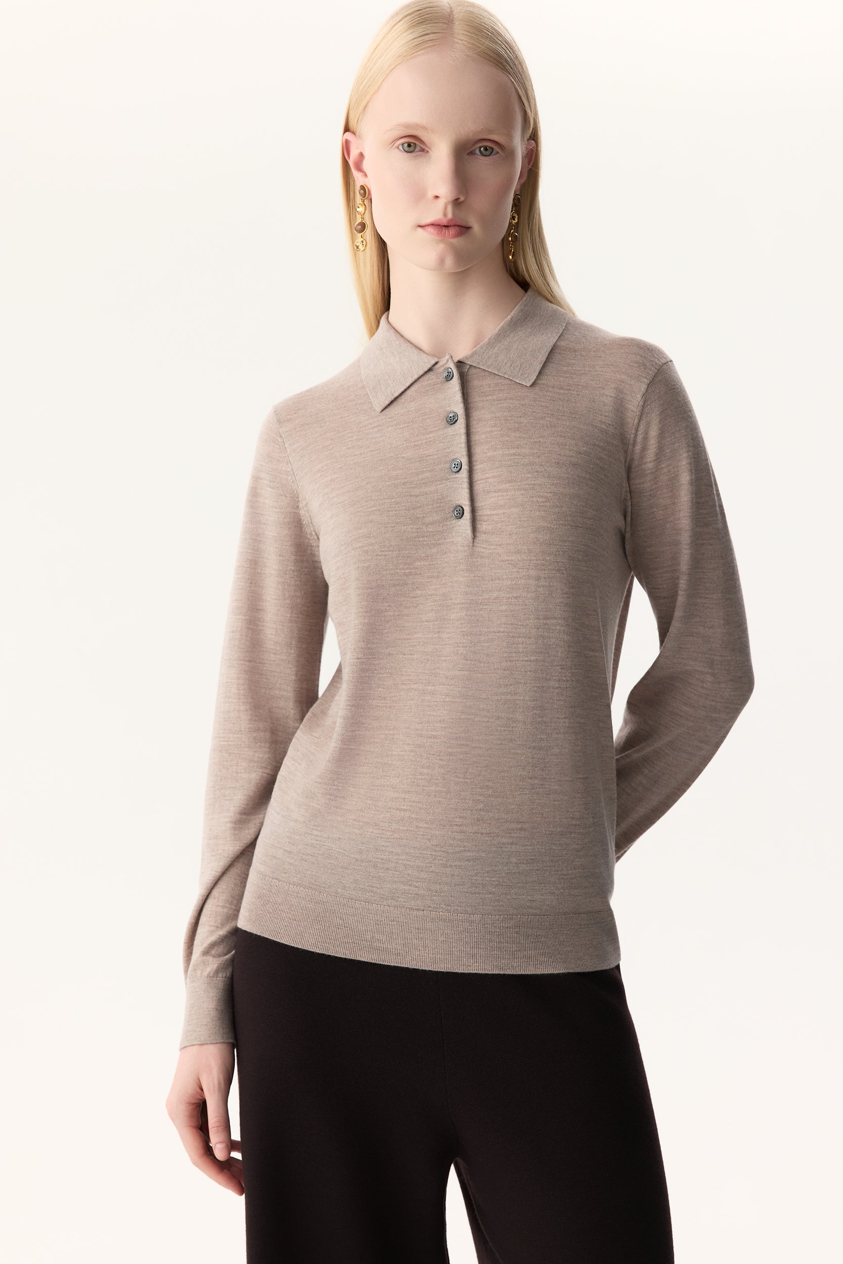 Polo in merino wool PINXIT