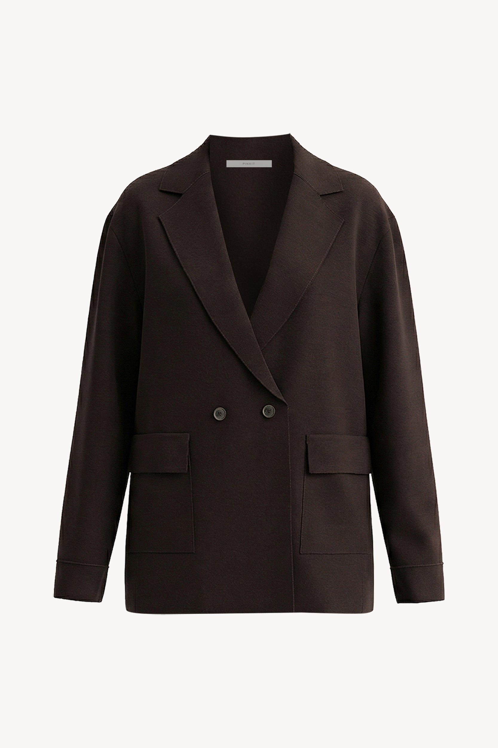 Cardigan in merino wool Chocolate PINXIT S