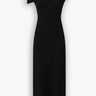 Knit dress with asymmetric neckline Black PINXIT XS