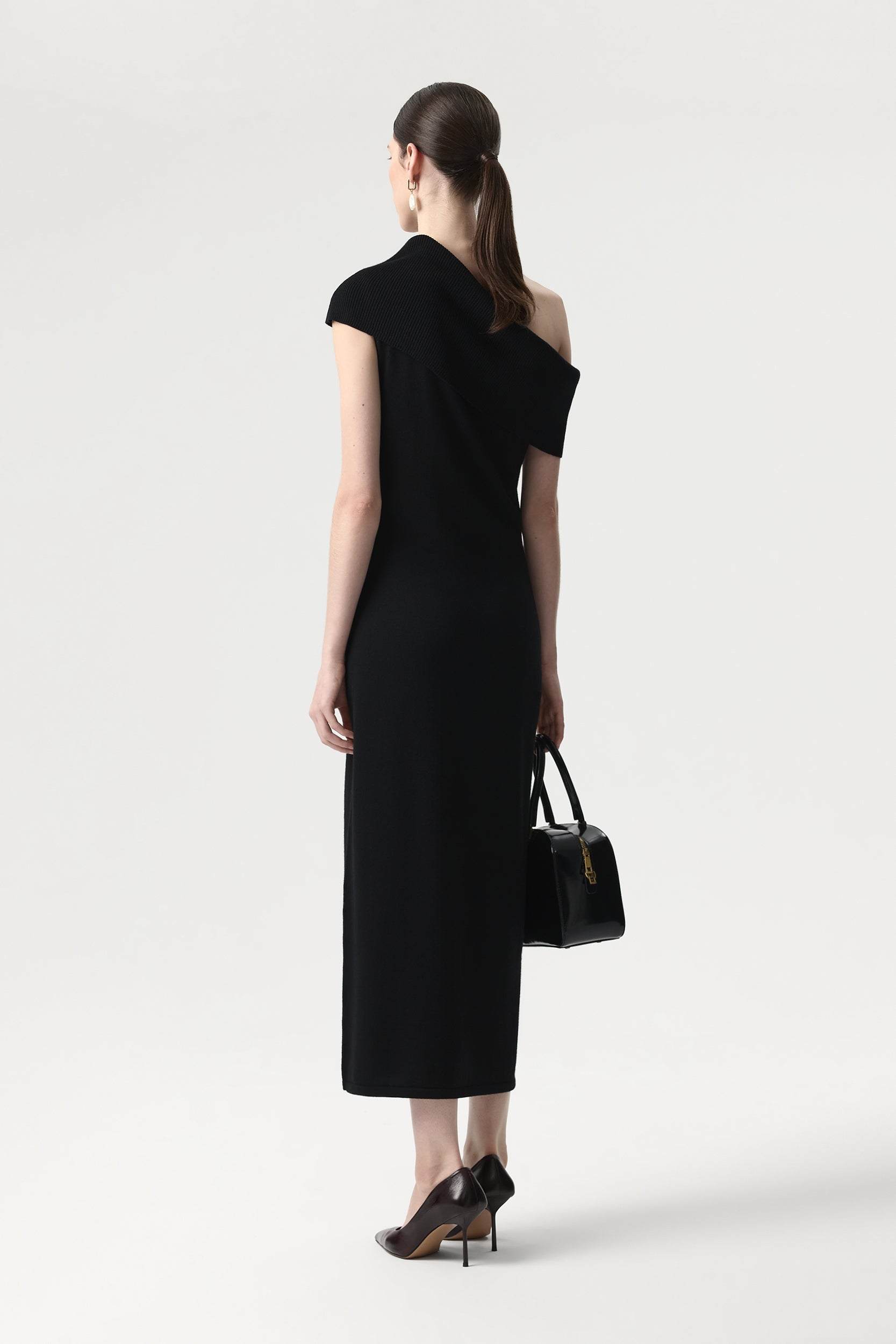 Knit dress with asymmetric neckline PINXIT