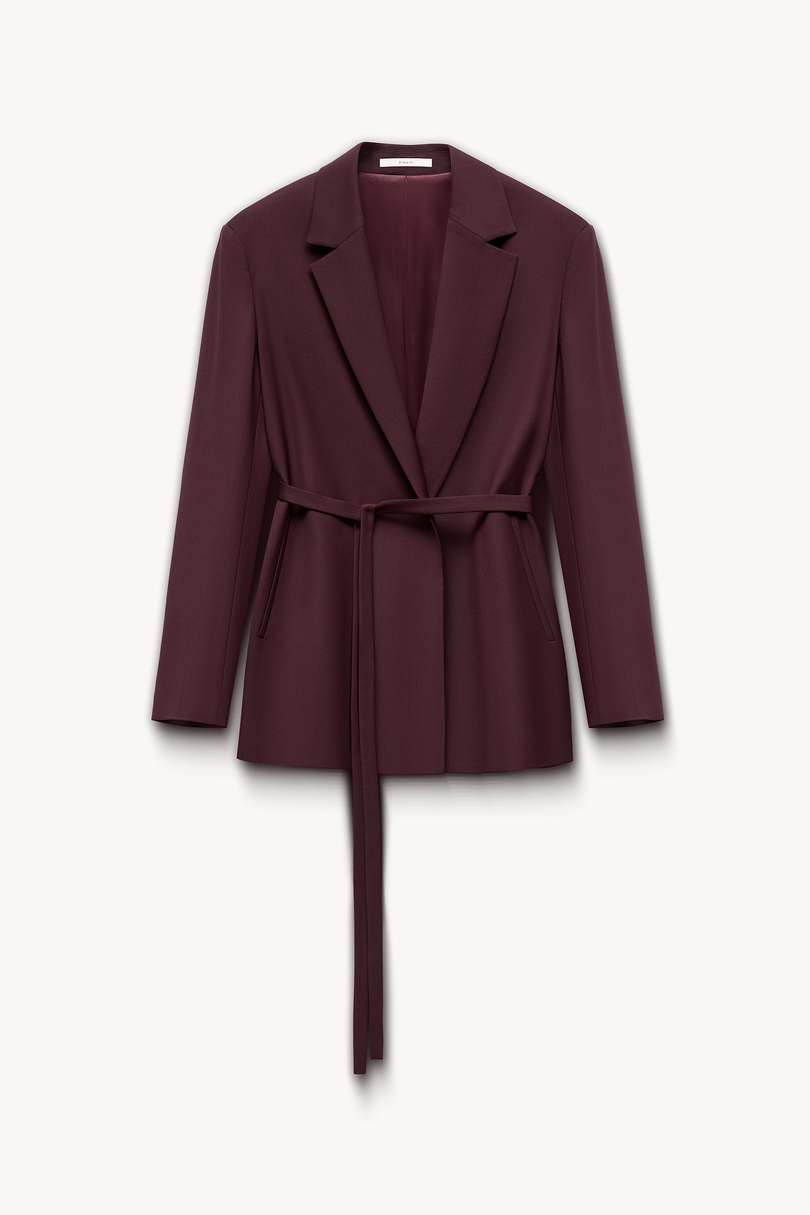 Oversized wrap blazer Bordeaux red PINXIT EU 36