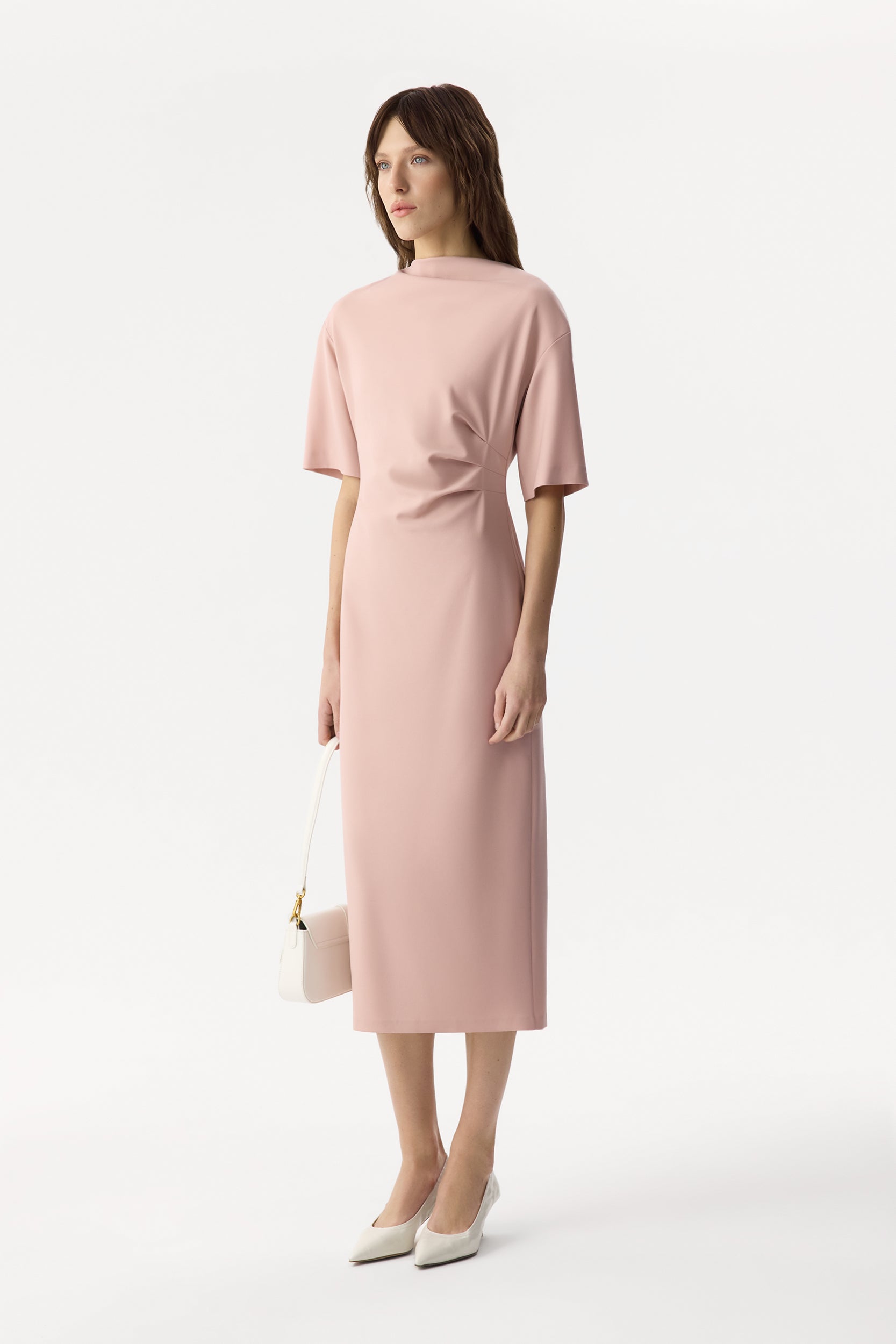 Midi dress with draping PINXIT