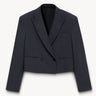 Cropped blazer with wool Gray PINXIT EU 34
