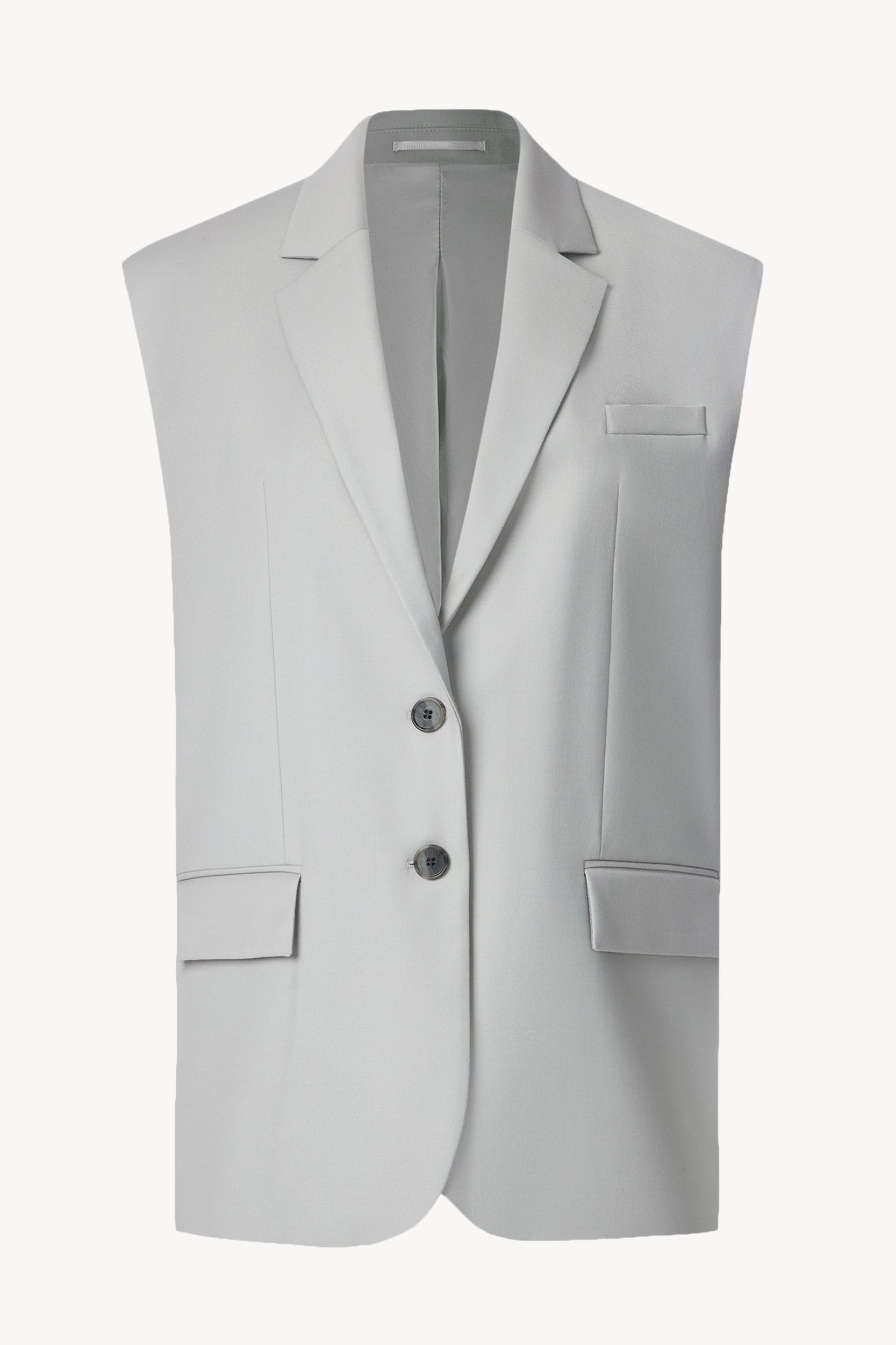 Oversized wool vest Light gray PINXIT EU 34