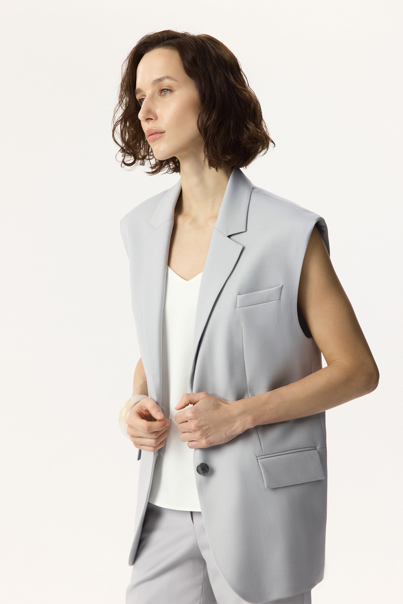 Oversized wool vest PINXIT